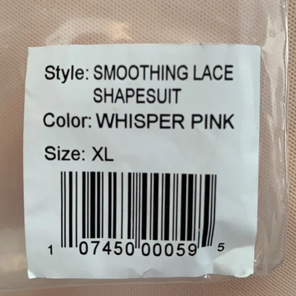 NWT New pinsy Smoothing Lace Shapesuit Whisper Pink XL - Picture 7 of 8